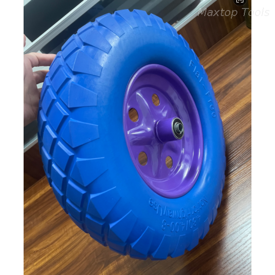 Maysun Factory 4.80x4.00-8 Urethane Puncture Proof Wheel for Material Handling Equipment for Wheelbarrows And Tool Carts