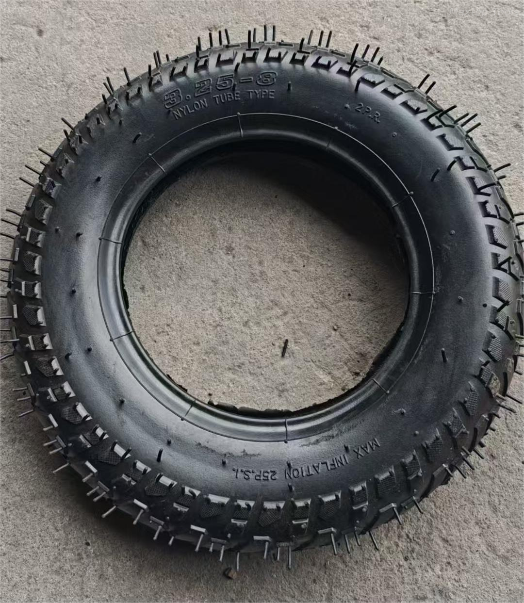 3.25-8 Ball Bearing Pneumatic Wheel Rubber Tire 25mm Bore Diameter for Wheelbarrow Hand truck