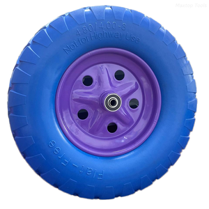 Maysun Factory 4.80x4.00-8 Urethane Puncture Proof Wheel for Material Handling Equipment for Wheelbarrows And Tool Carts