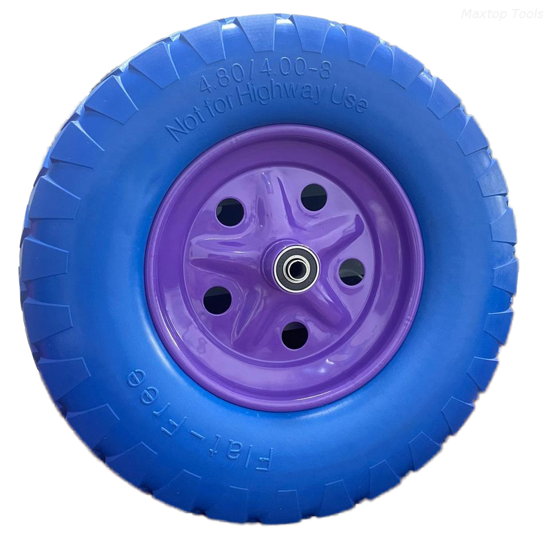 Maysun Factory 4.80x4.00-8 Urethane Puncture Proof Wheel for Material Handling Equipment for Wheelbarrows And Tool Carts