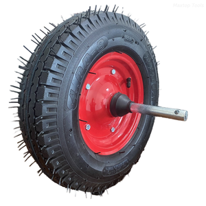 Maysun Factory Direct 4.00-8 8PR Pneumatic Rubber Wheelbarrow Wheel with Central Hub Material Handling Equipment Parts