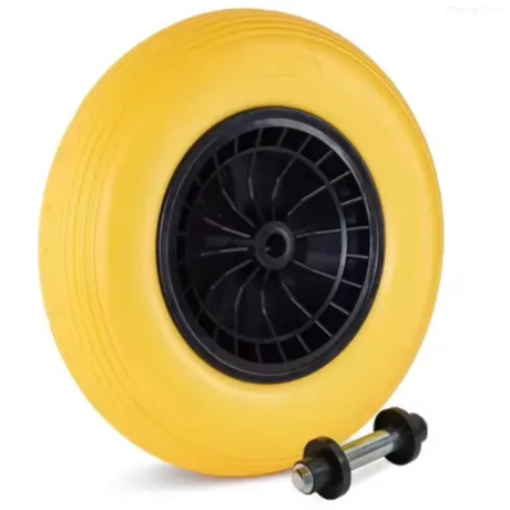 Maysun Factory Wholesale Solid Urethane Wheel Tire 4.80/4.00-8 Flat Free Material Handling Equipment Wheelbarrow Hand Truck