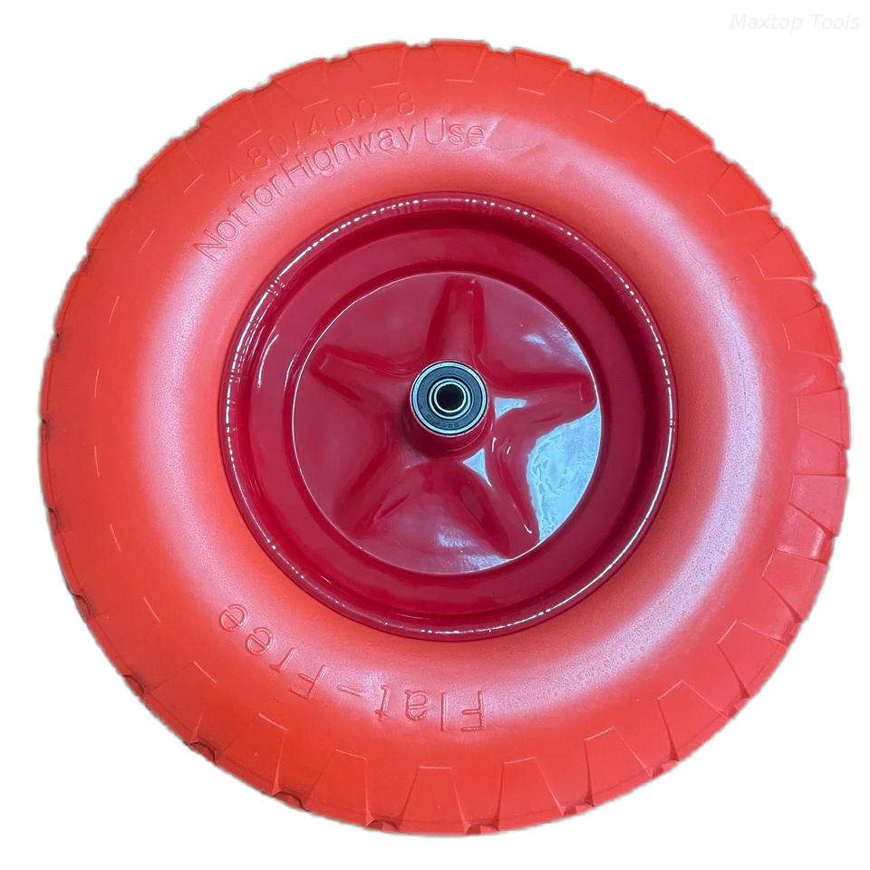 Maysun 4.80x4.00-8 PU Foam Flat Free Wheel for Wheel Barrows Trolleys Hand Trucks Material Handling Equipment Parts