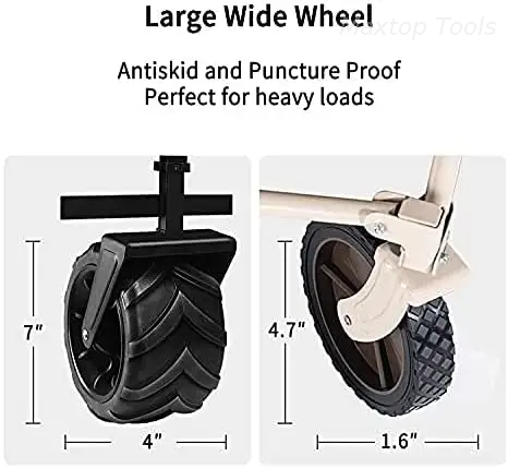 foldable outdoor trolley wheel