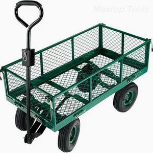 Heavy Duty Moveable Fence Steel Mesh Utility Garden Tools Cart 